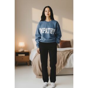 The Mayfair Group Empathy Always Muted Blue Crewneck Unisex M/L